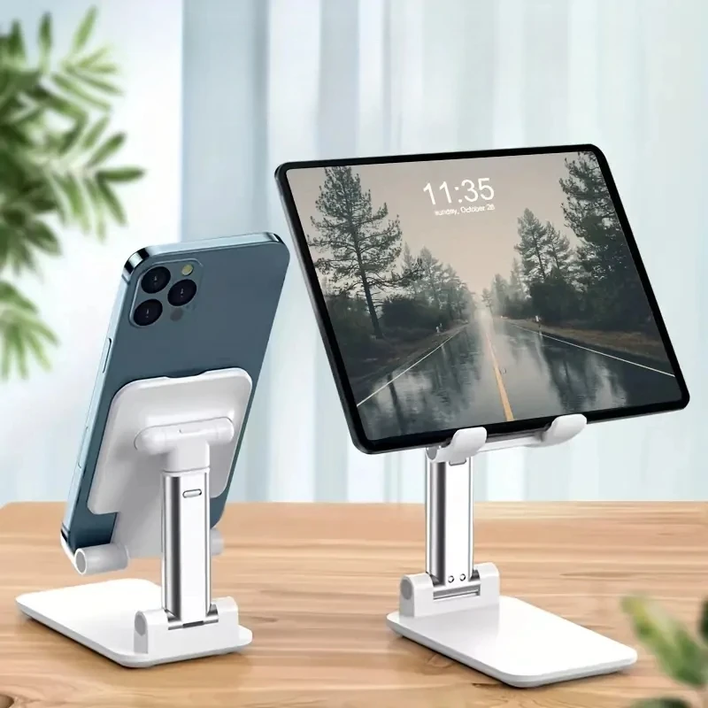 

Настольный держатель для телефона со складным подъемным многофункциональным регулируемым портативным хранилищем, универсальный держатель для телефона и планшета