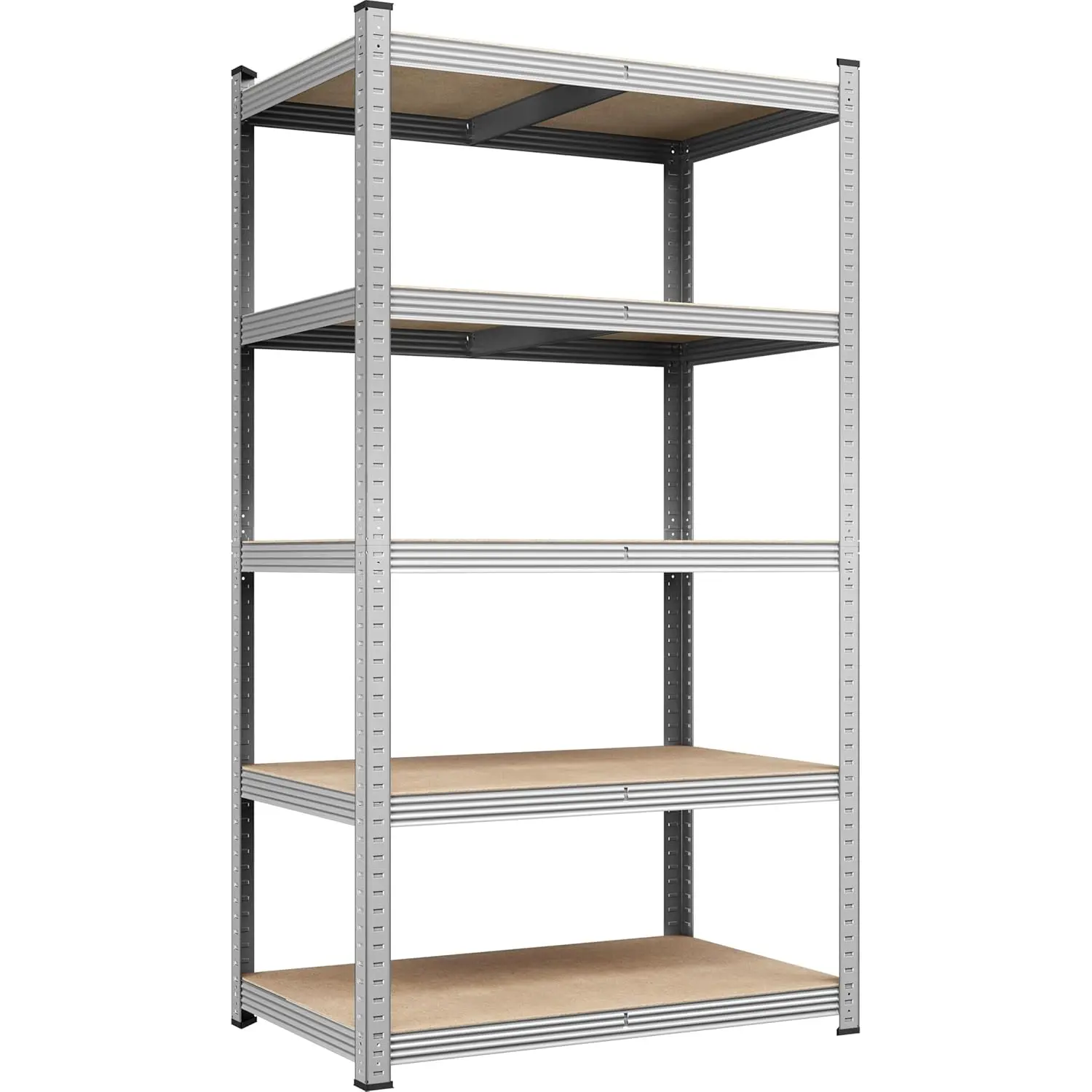 

Storage Shelves, 5 Tier Heavy Duty Adjustable Metal Shelving Unit, Industrial Utility Rack for Garage Warehouse, Customized