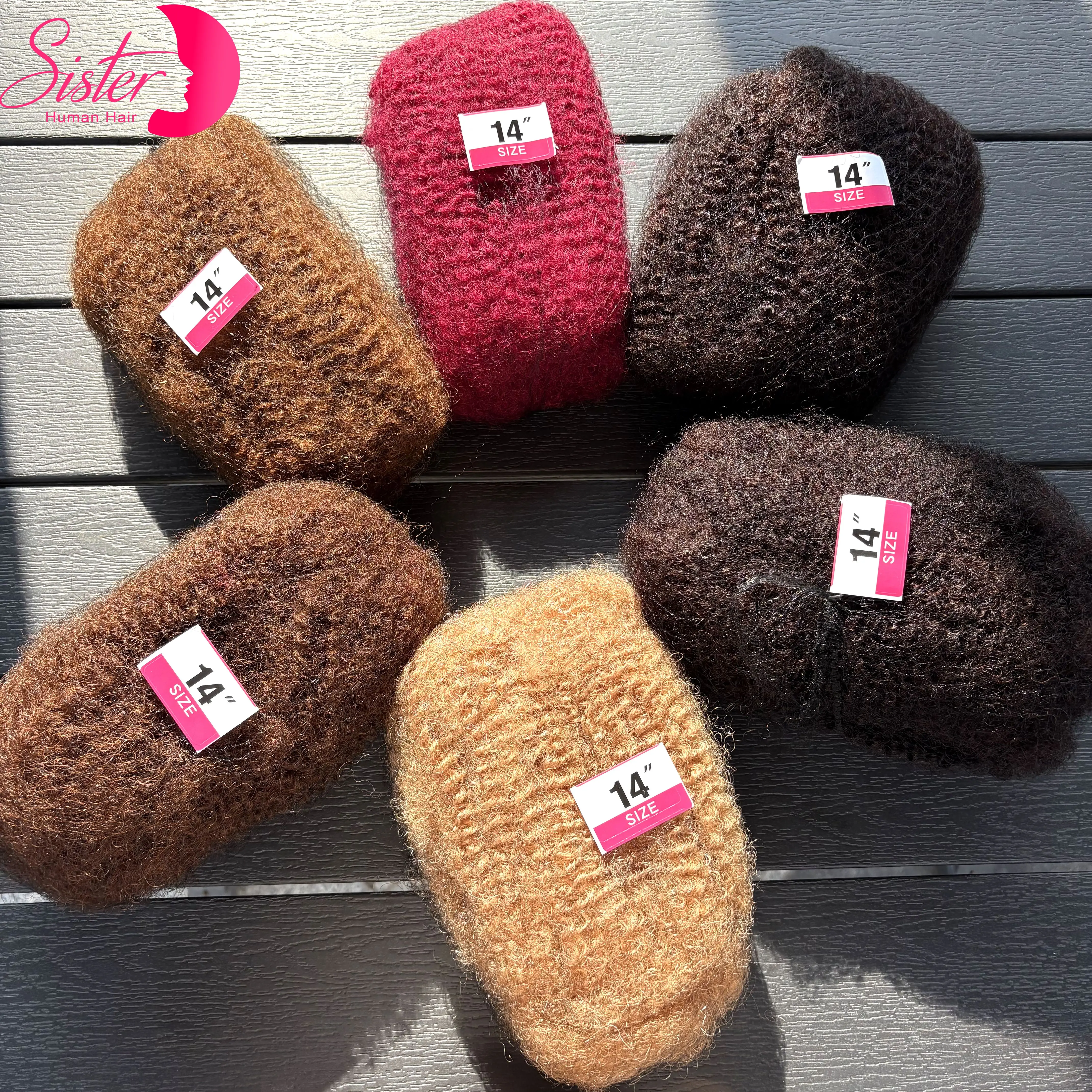 30g/Pack 10-18In 4C Afro Kinky Human Hair Bulk 100% Human Hair Soft Afro Kinky Bulk Human Hair for Locs Extensions/Twists/Braids