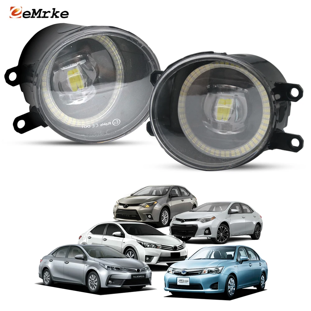 

Светодиодные противотуманные фары 30 Вт с линзами для Toyota Corolla Altis E160 E170 E180 / Corolla Axio Fielder 2012-2018, PTF Angel Eye DRL Halo, пара