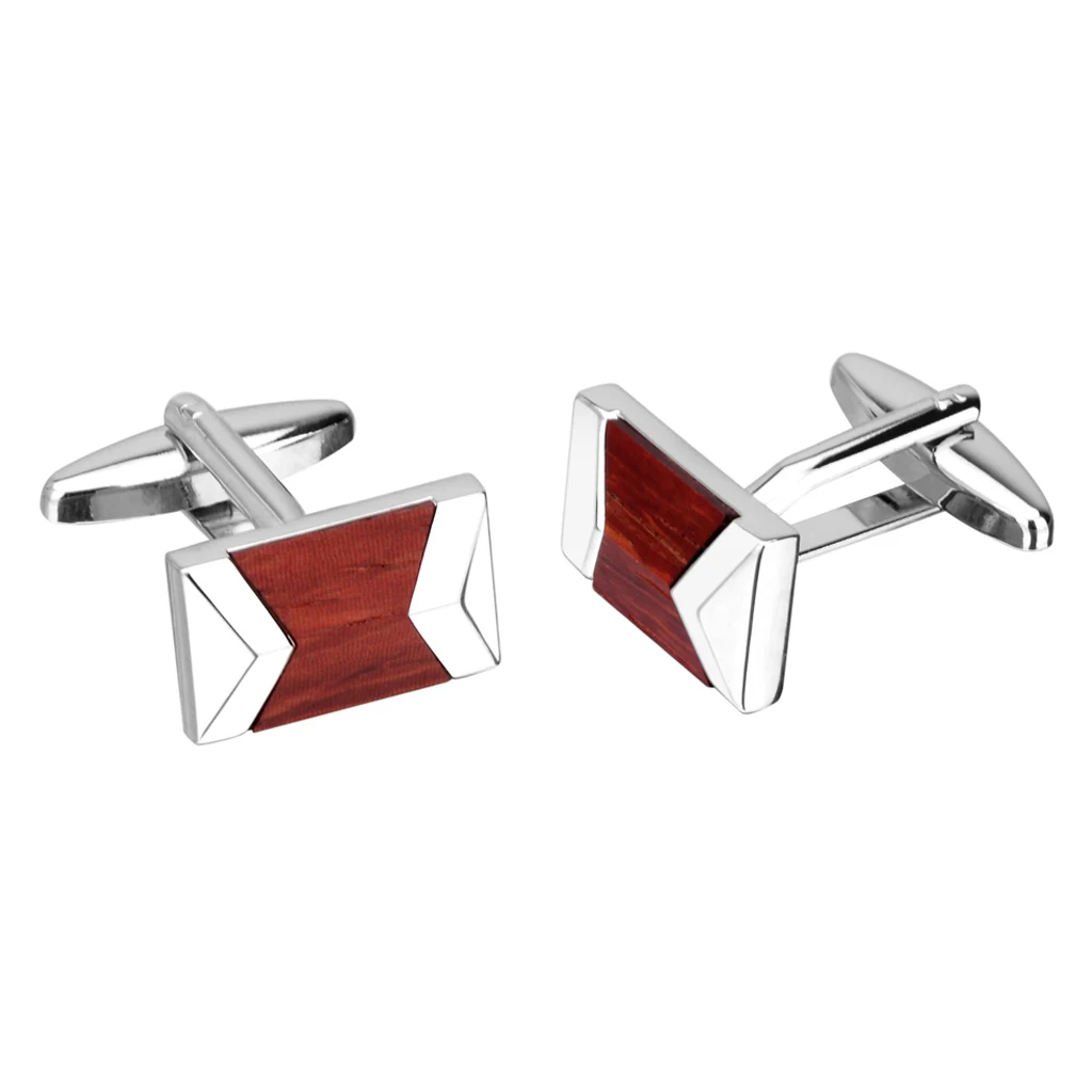 NVT Classic Square Wood Cufflinks For Mens French Shirt High Quality Business Gift Cuff Links  Jewelry