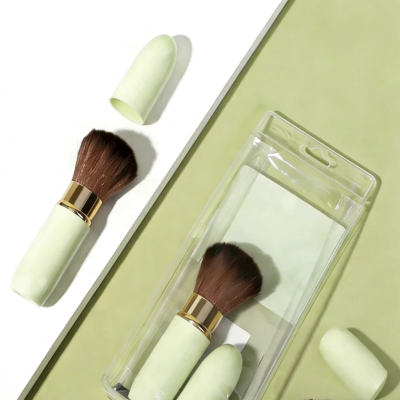 1/3/5 Uds. Brochas de maquillaje retráctiles portátiles, base uniforme en polvo, colorete facial, brocha suave para cara, mango Premium