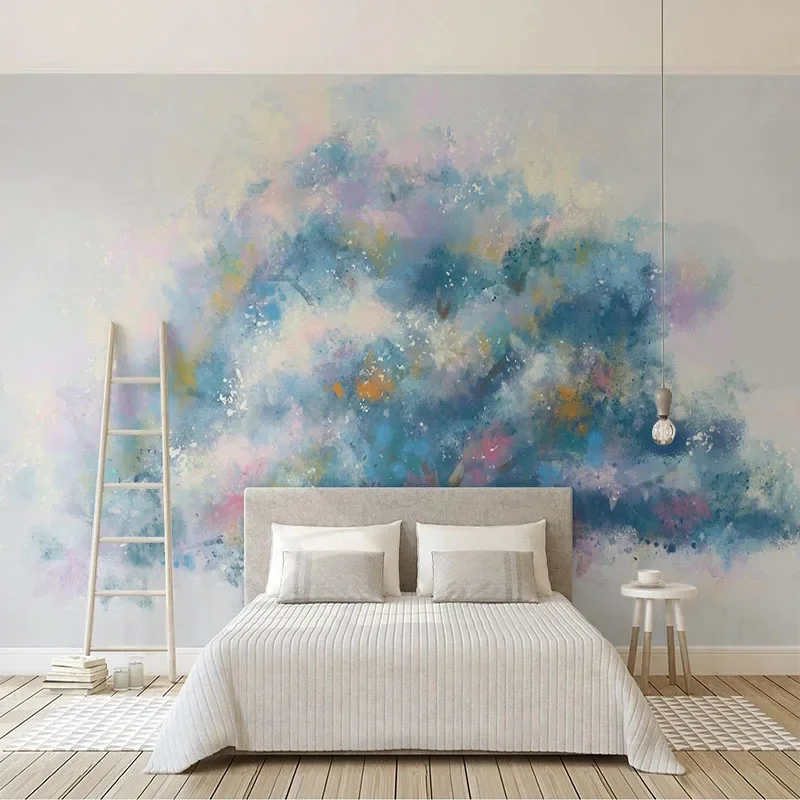 Custom Mural Wallpaper 3D Tree Color Artistic Conception Simple Nordic TV Background Wall Painting Papel De Parede Tapety Fresco