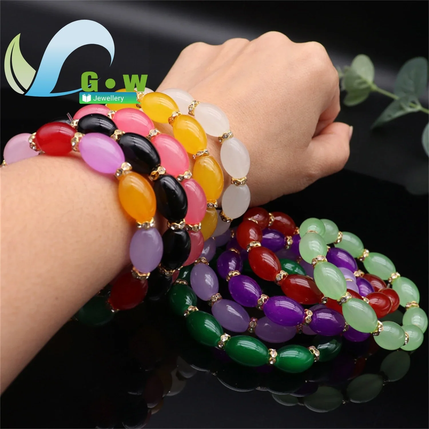 Cat Eye Stone Bracelet Exhibition Free Gift Giveaway Stall Temple Fair Jewelry Corn Bead Glass Hand Chain Accessory