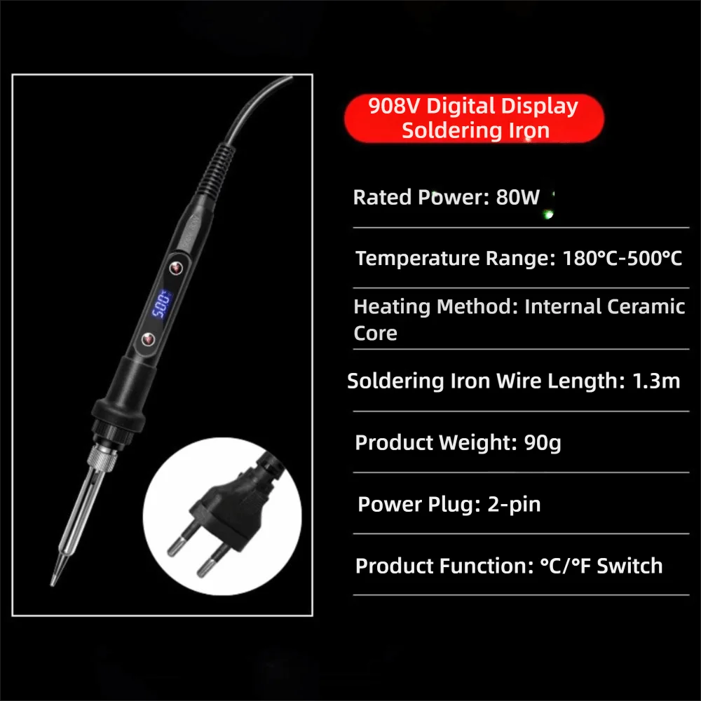 New Adjustable Temperature Electric Soldering Iron 80W 220V LCD Welding Tools Internal Heating Welding Pen
