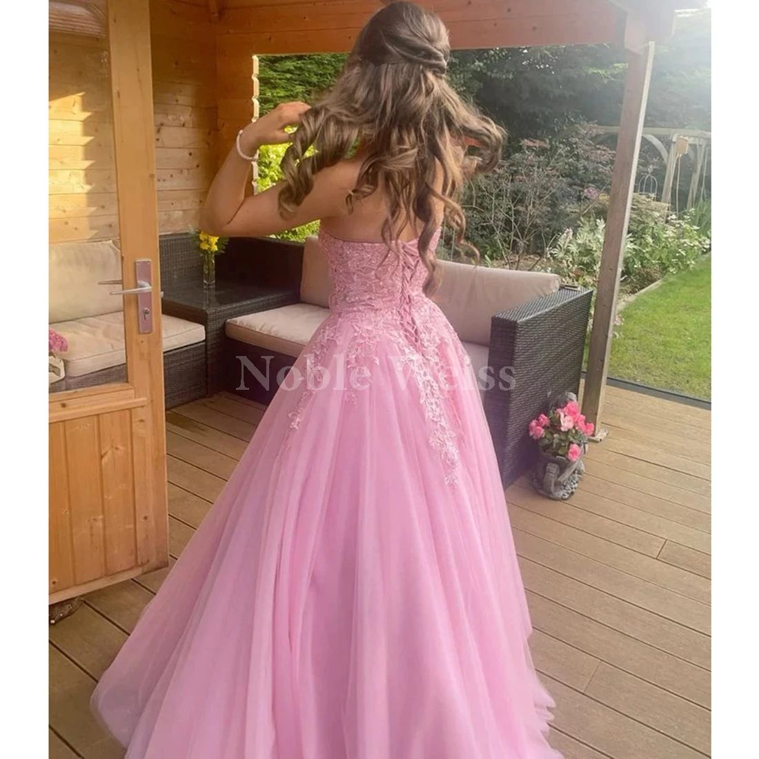 

Элегантное милое кружевное платье трапециевидной формы Quinceanera, тюлевые платья для выпускного вечера трапециевидной формы на заказ