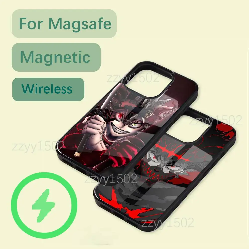 

B-Black Clover Asta Phone Case For iPhone 17,16,15,14,13,12,11,Pro,Max,Plus,Mini,SE4,E Magsafe Wireless Charging