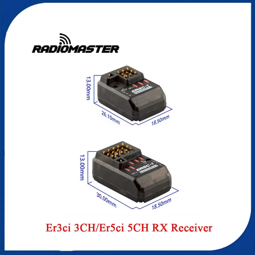

RadioMaster ER3C-i ExpressLRS 2.4GHz PWM Receiver 2.4G 3CH ELRS RX Built-in Antenna High-Performance For RC FPV Car Boat Truck