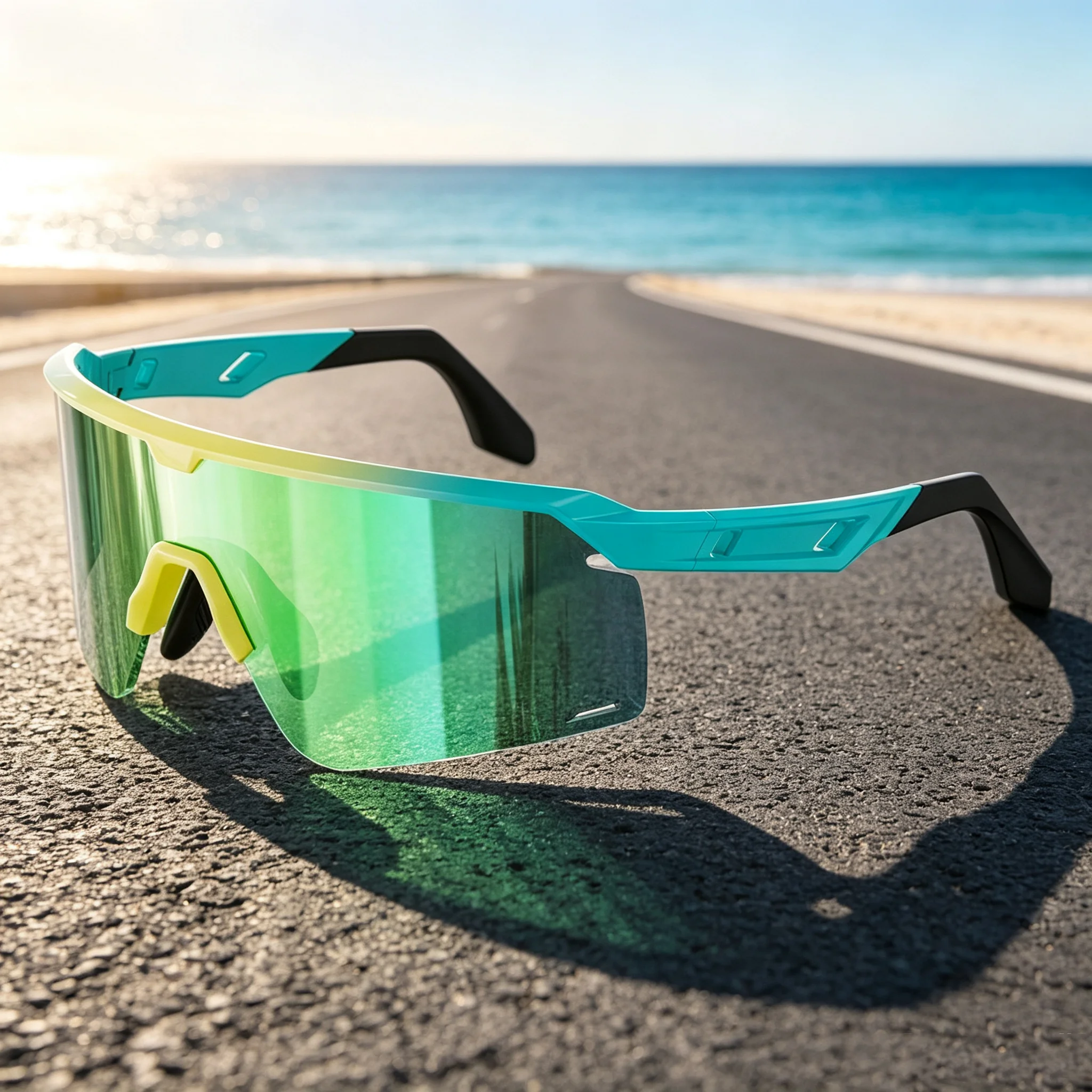 YOOLENS New Half Frame Sunscreen Sunshade Sports Glasses TR90 Windproof Impact resistant Outdoor Hiking Cycling Glasses YKC01-01