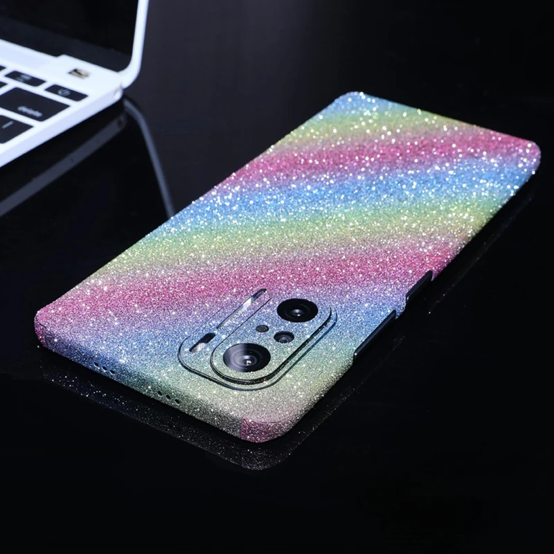 

Flash Diamond Glitter Bling Stickers For Xiaomi 13 12 11 10 9 Pro MIX Fold MIX3 MIX4 Frosted Full Body Cover Back Film