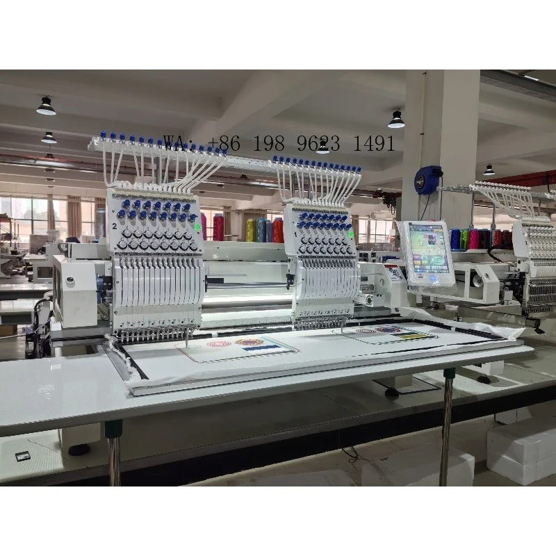 Multi-head High Speed Embroidery  Multifunctional Flat Garment T-shirt Cap Processing Equipment