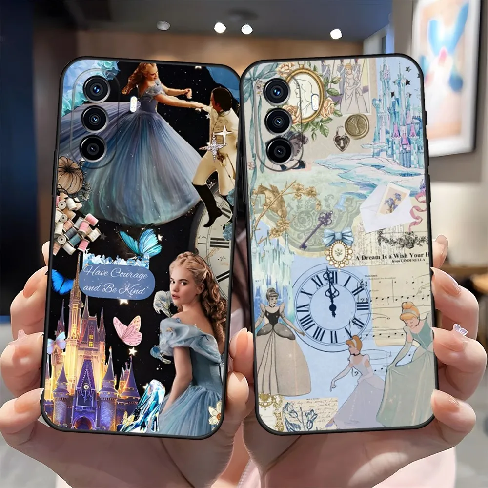 Princess Cinderella Phone Case 2023 NEW For Huawei P30Pro P50 P40 P20 P10 P9 Y7 Y9S Lite Honor X8 X7 70 Pro Psmart Coque