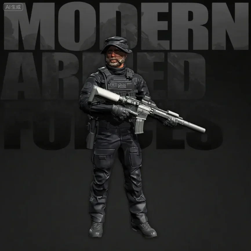 

The height of man 25mm 38mm 50mm Resin Soldier colorless and self-assembled TD-7484/3D