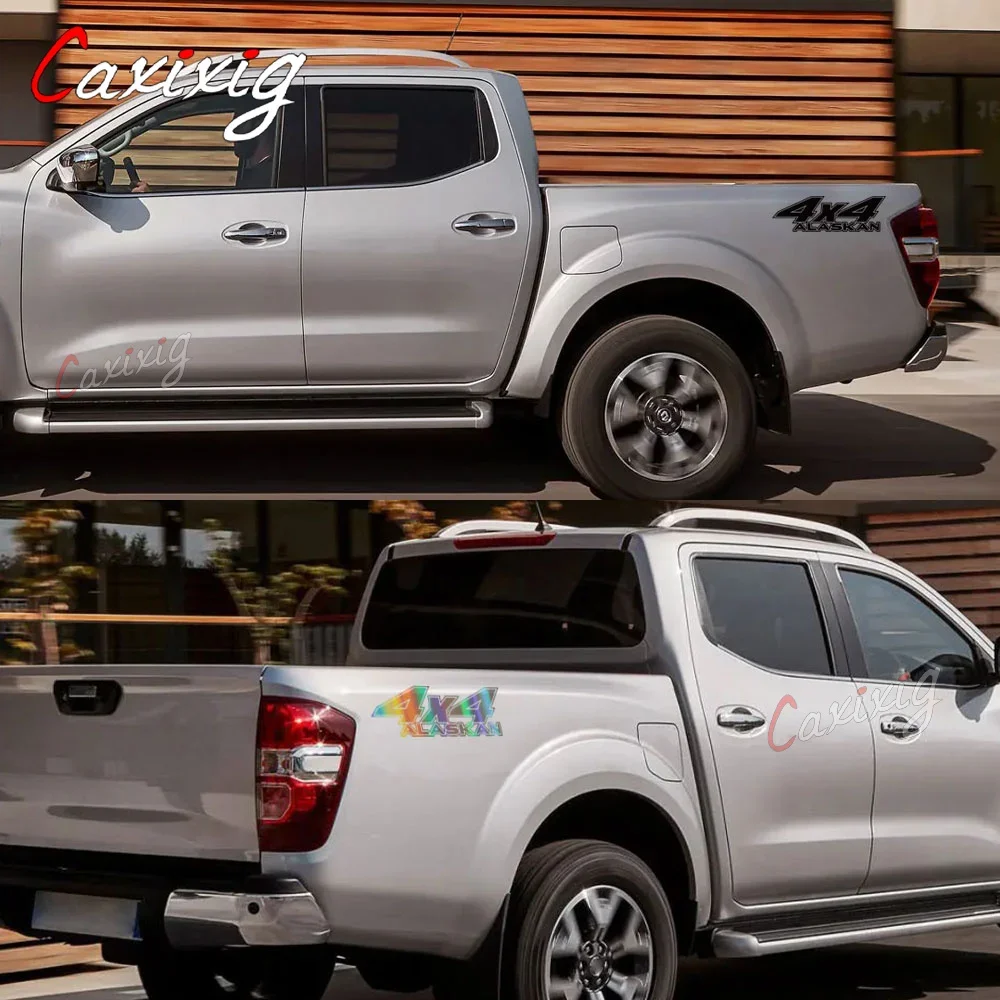Pegatina lateral de cama trasera para camión Renault Alaskan, gráfico 4x4, decoración de vinilo para coche todoterreno, calcomanías, cubierta, accesorios DIY de sintonización automática