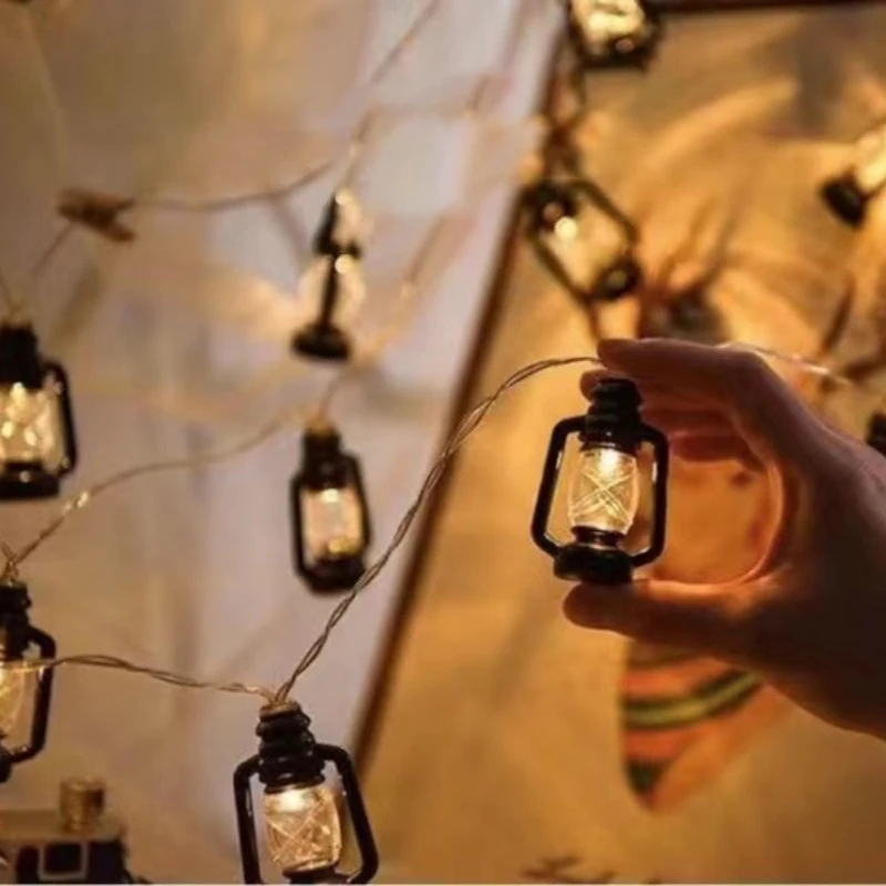 LED Solar Lamp String Lantern Bottle Retro Light String Christmas Decoration Lamp Garden Atmosphere Light Outdoor Camping Light