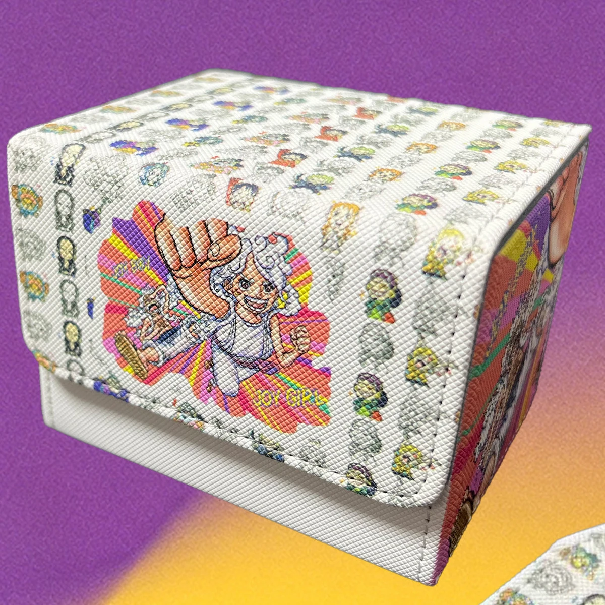 Diy Self Made One Piece Joy Boy Card Storage Box Joy Boy High-End Leather Magnetic Card Box Anime Cards Gift Toys