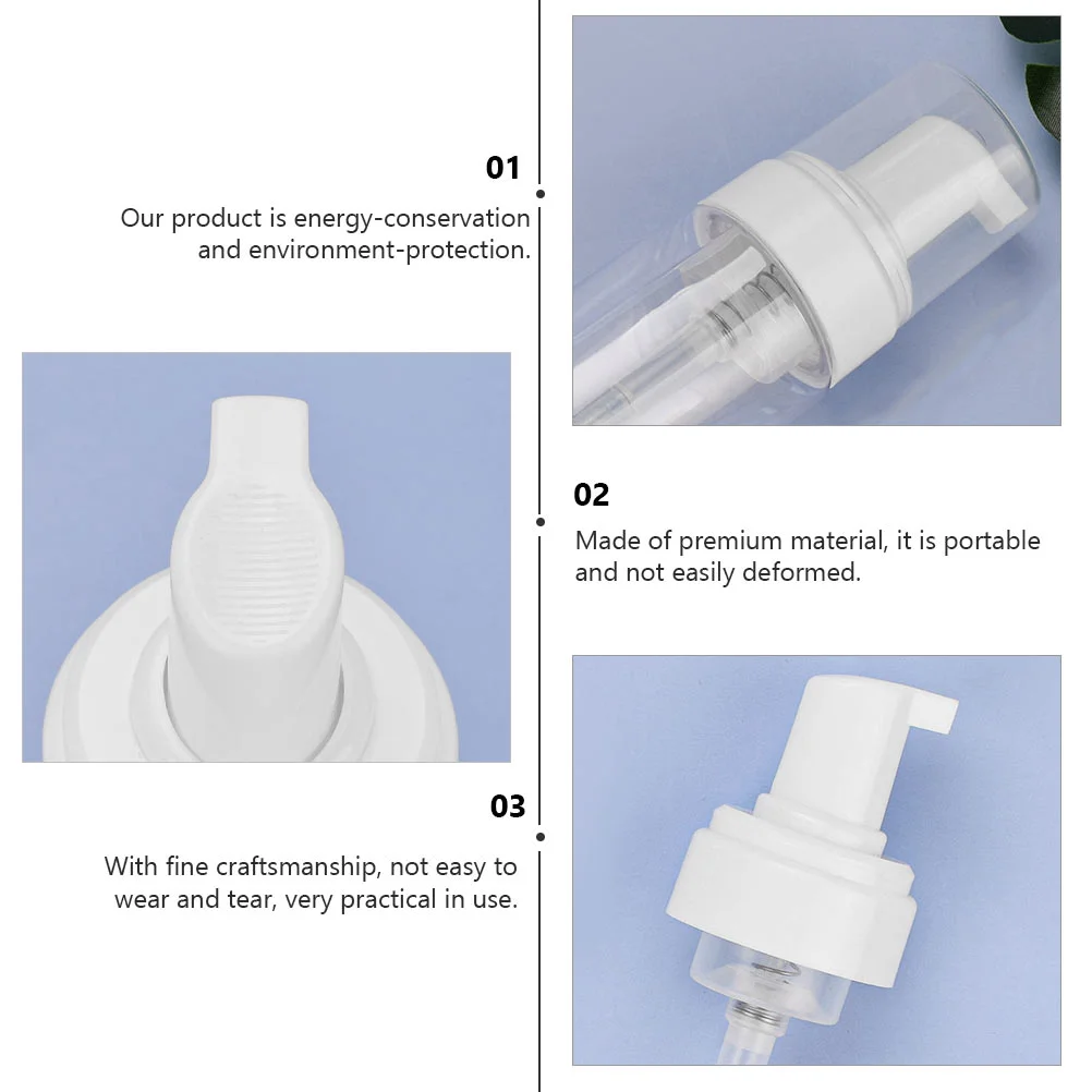 2 Pcs 스파클링 플라스틱 병 로션 비누 펌프 디스펜서 여행 하위 샴푸 포밍 휴대용 실용적인 디자인
