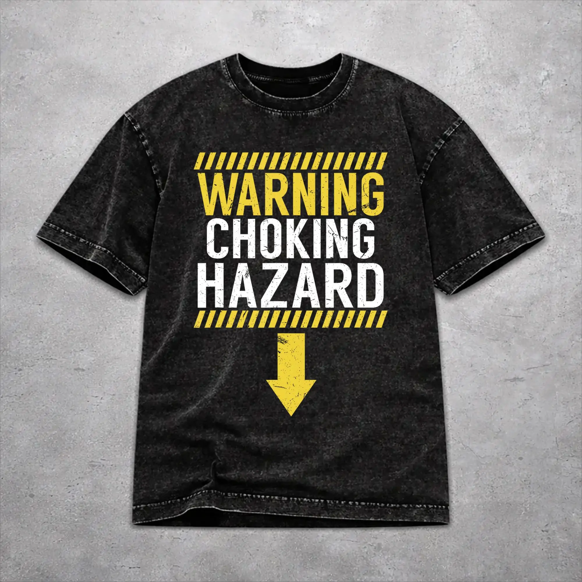 Harajuku Washed Shirts Warning Choking Hazard Funny Thick Joke Gift  Merch Vintage T Shirt Harajuku  Streetwear Cotton