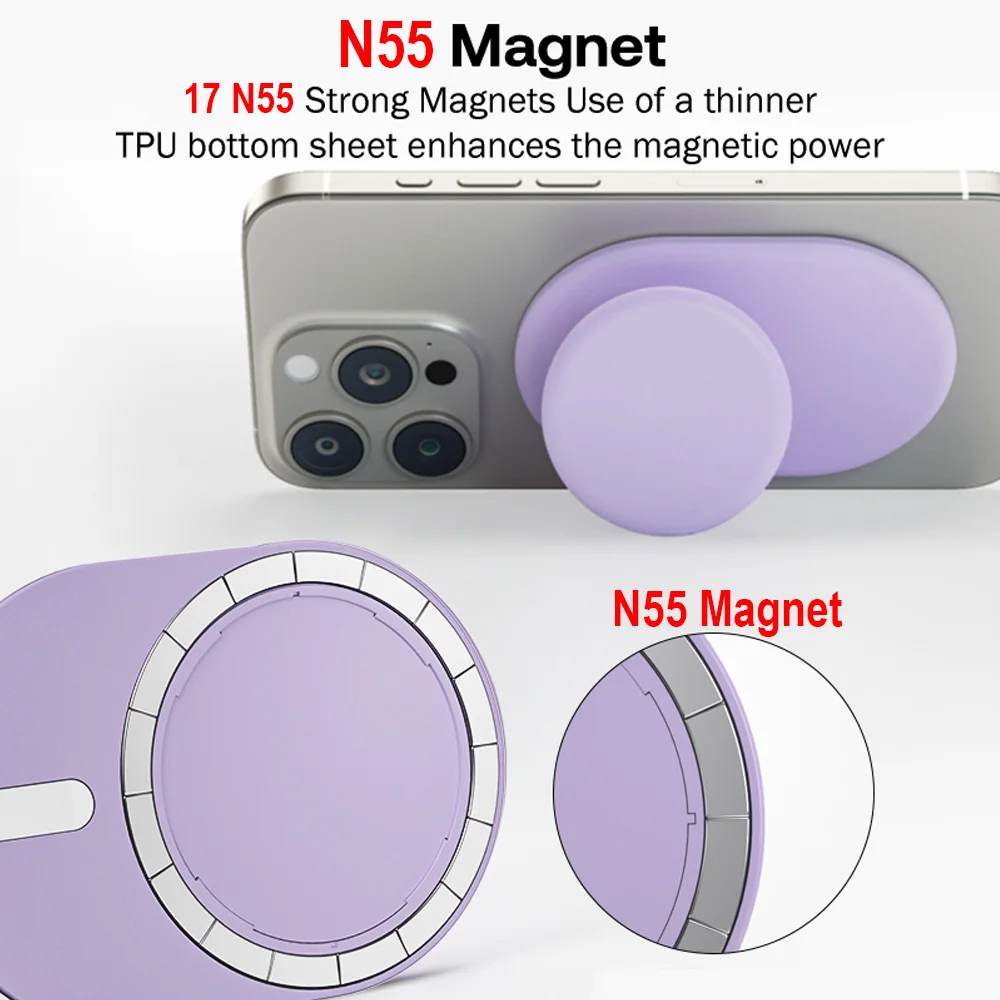 Popping NEW Magnetyczny silikonowy uchwyt na telefon Gniazdo Bardziej wygodnie Stojak na palec do iPhone'a 15 14 Magnetyczny uchwyt Grip Tok — zdjęcie produktu 3
