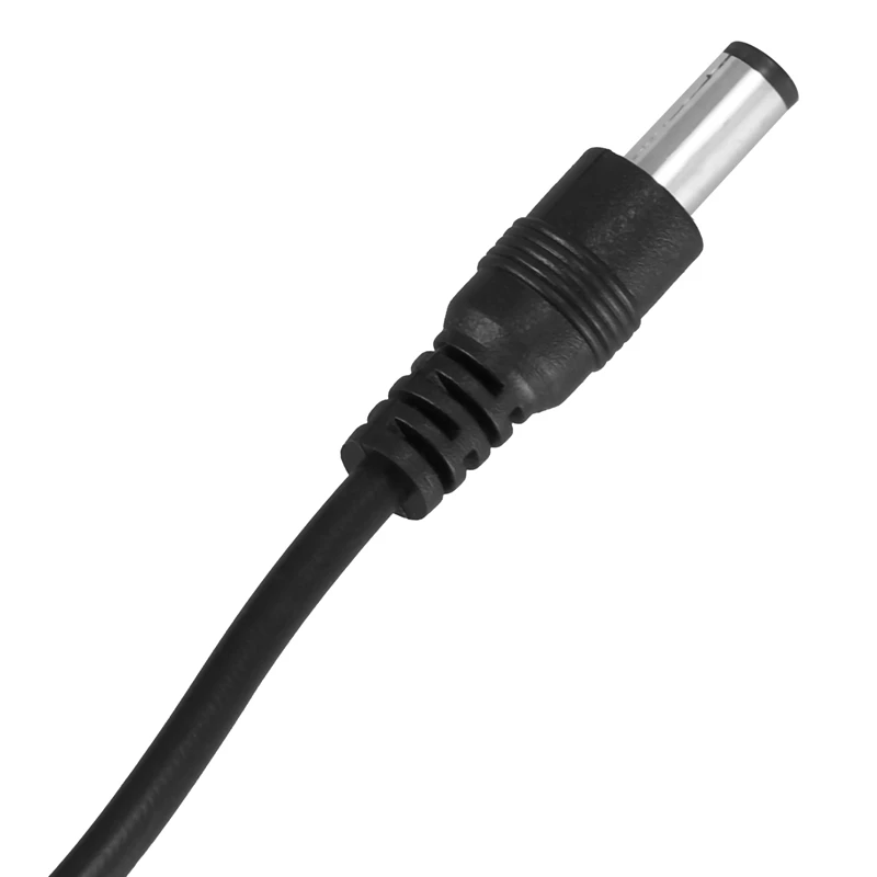 Câble d'alimentation USB 5V DC Barrel Jack, 5x, 5.5mm, 2.1mm, Noir, 75cm