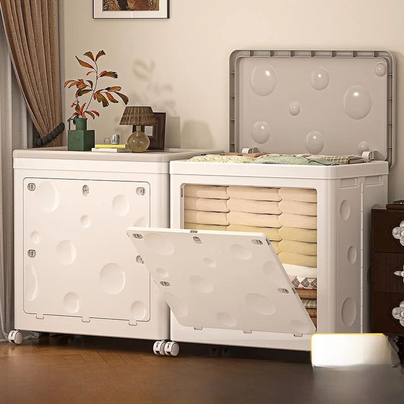 

Large Capacity Foldable Plastic Storage Box Cabinet for Bedroom Clothes Underwear Organizer Box with Double Doors for Home Use