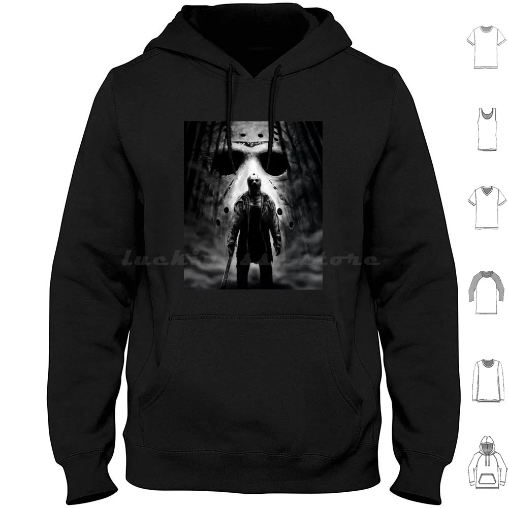 Jason Voorhees Horror Poster Art Movie Hoodies Long Sleeve Jason Voorhees Jason Voorhees Horror Horror Art