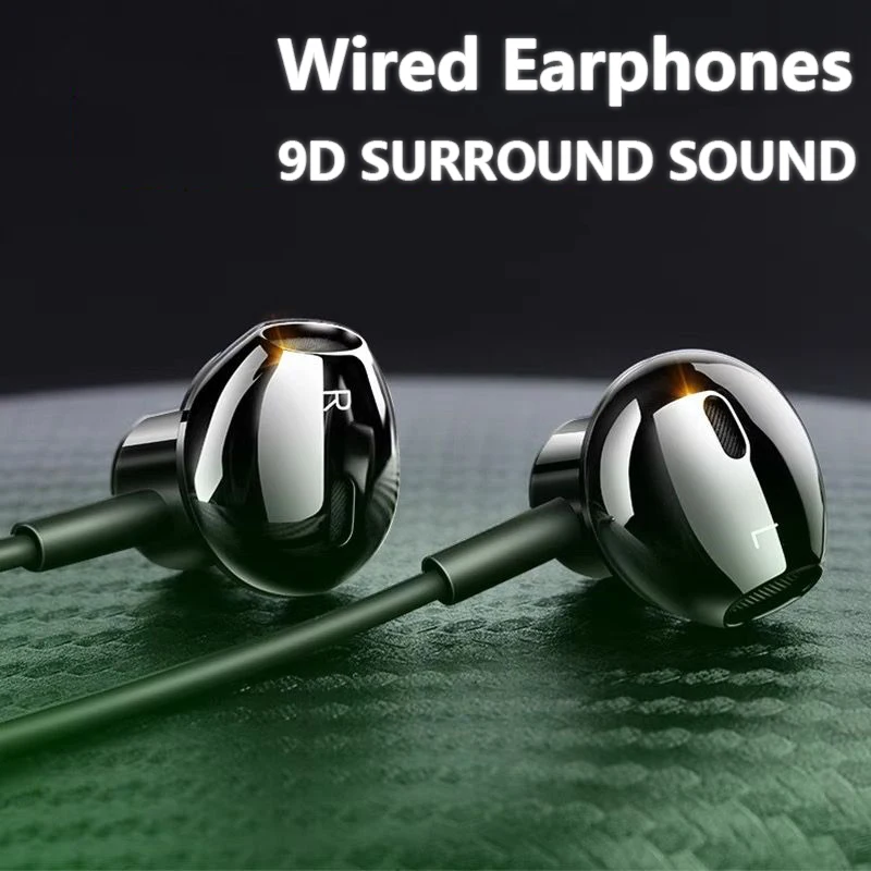 Type C Wired Earbuds Headphones For Xiaomi Redmi Poco Oneplus OPPO Huawei Honor Samsung Earphones 3.5mm Laptops Tablet Headset