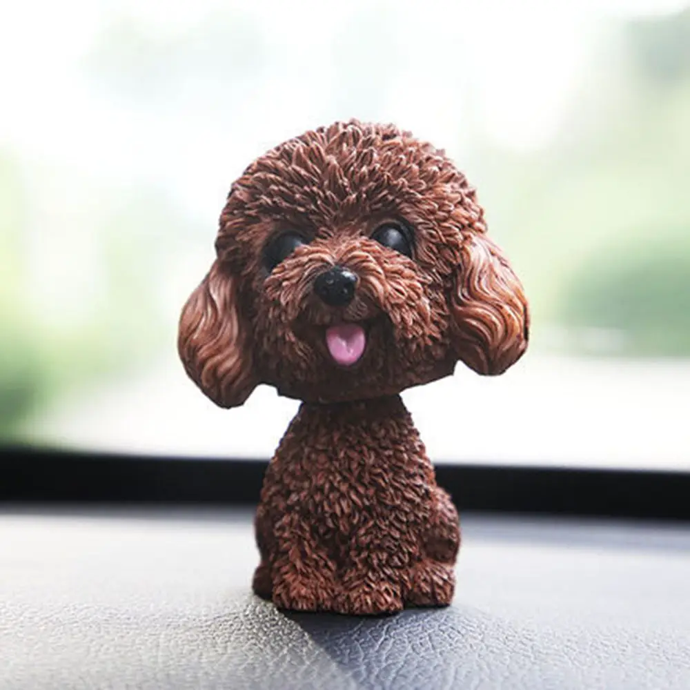 Adorno De Perro Asintiendo Para Coche – Cachorro De Resina Con Cabeza Móvil – Decoración Para Salpicadero, Hogar U Oficina – Regalo Original