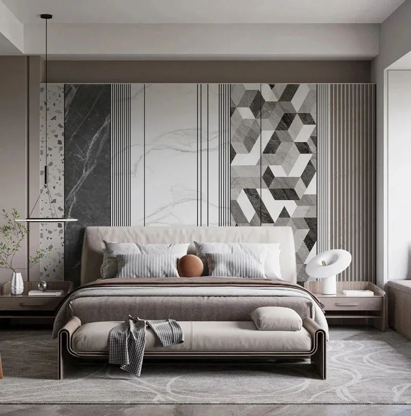 Modern Style Abstract Geometric Marble Pattern 3D Stereoscopic Wall Mural Photo Wallpaper Living Room Bedroom Background
