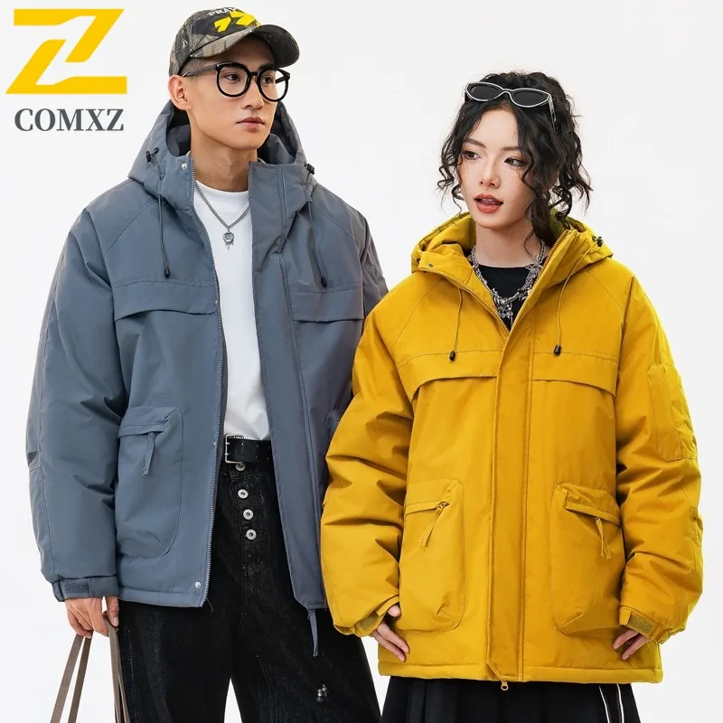 سترة COMXZ للرجال للاستخدام الخارجي فاخرة متعددة الوظائف للسفر خفيفة الوزن معطف دافئ غطاء محرك السيارة مريح مقاوم للبرد معاطف شتوية جديدة #1