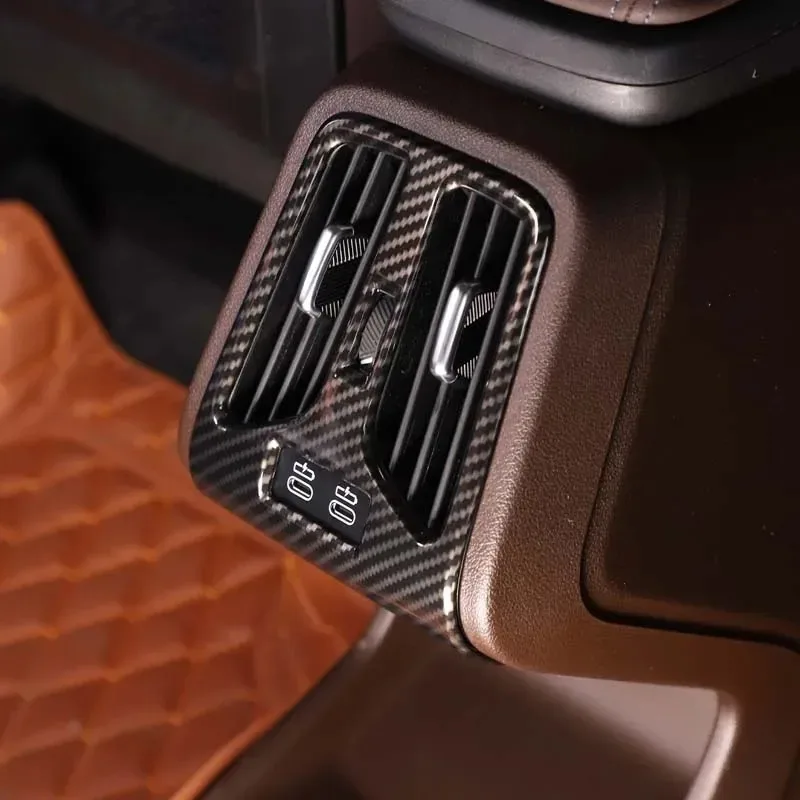 

For BMW X1 IX1 U11 2023-2025 ABS Carbon Fiber Car Rear Air Conditioning Outlet Cover Decoration Interior Car Accessories