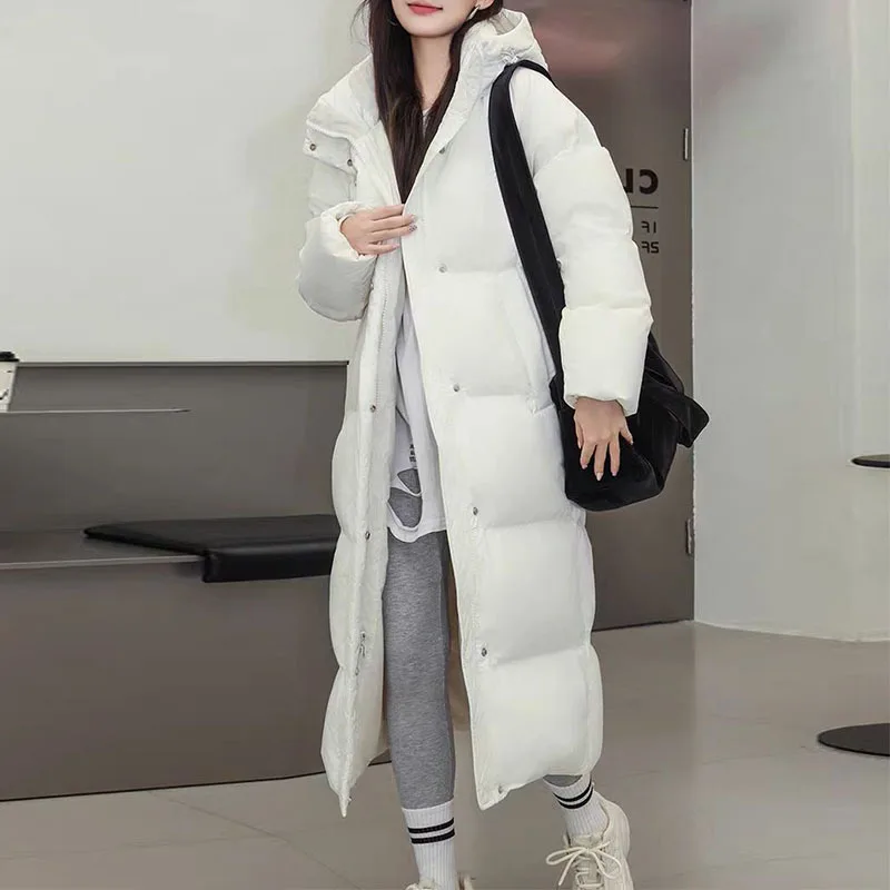 Women's Models Fall Winter Tops Coat Down Coat Duck Down Mid-length Warm Vintage Simple Comfortable Soft Niche New Versatile