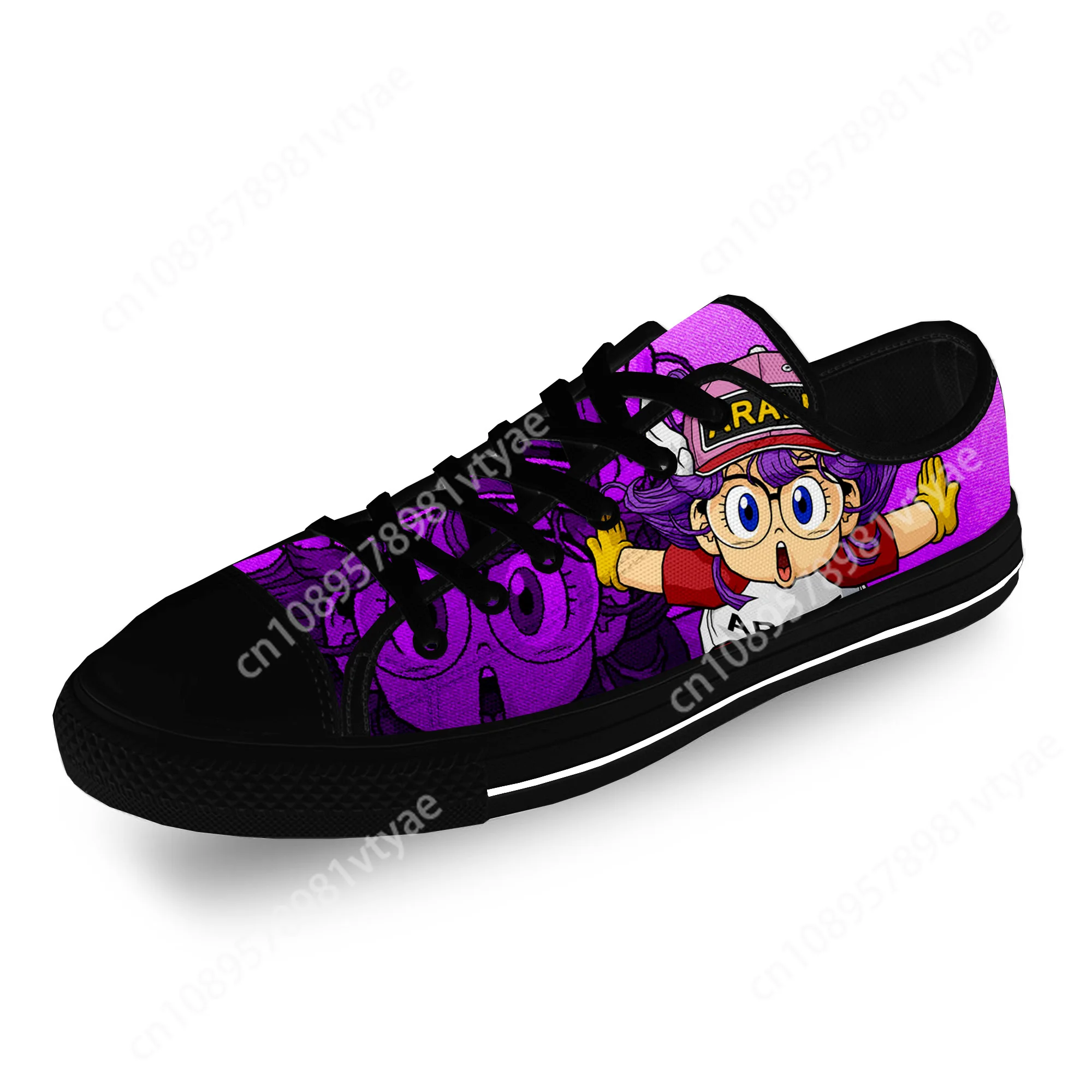 Chaussures basses en toile pour hommes et femmes, baskets respirantes, impression 3D, anime japonais, dessin animé, Arale Dr Slump, grill décontracté, mode