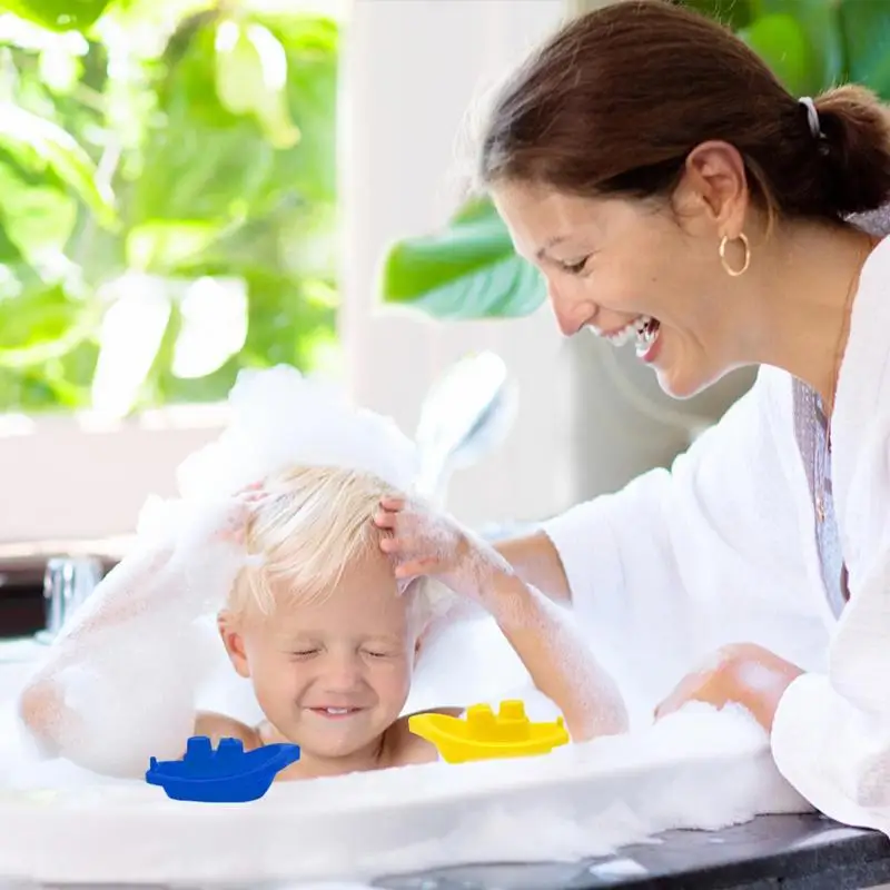 Bateau à empiler de couleur arc-en-ciel, 3 pièces, petit bateau de bain, jouets tasse à empiler, pour s'amuser, l'heure du bain, la natation, jeu de plage, cadeau pour enfants garçons