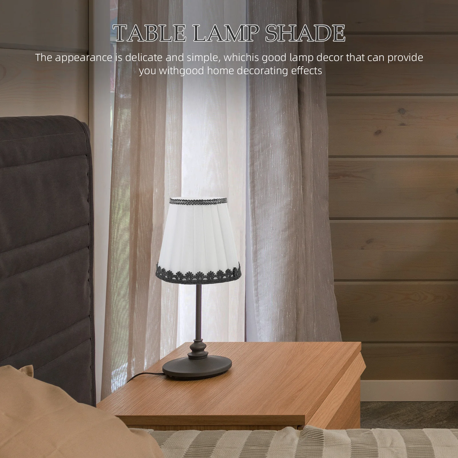 

Fabric Cloth Lampshade Replacement Cover Soft Light Filter for Table Floor Lamp Decorative Household Accessory