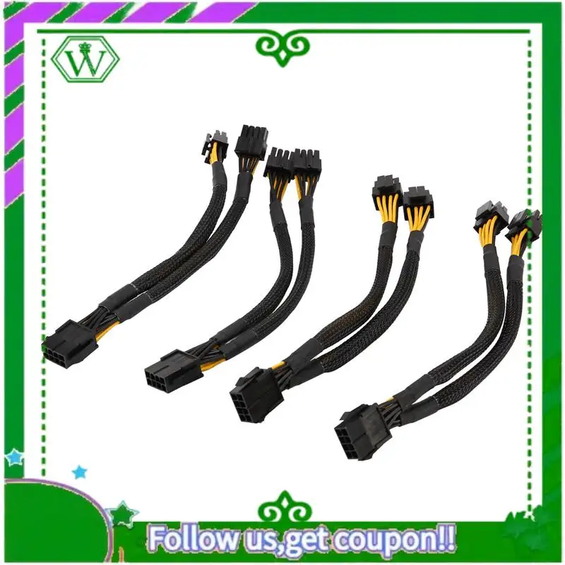 

ABIK-20 Pcs CPU 8 Pin Splitter ATX CPU 8 Pin Female To Dual 8(4+4) Pin Male EPS 12V For Motherboard Power Adapter Cable