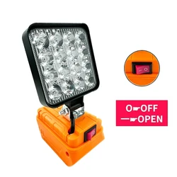 3Inch Led Work Light Portable Spotlights For Dewal 18V 20V Battery Cordless Outdoor Work Fishing Handheld Emergency Lighting