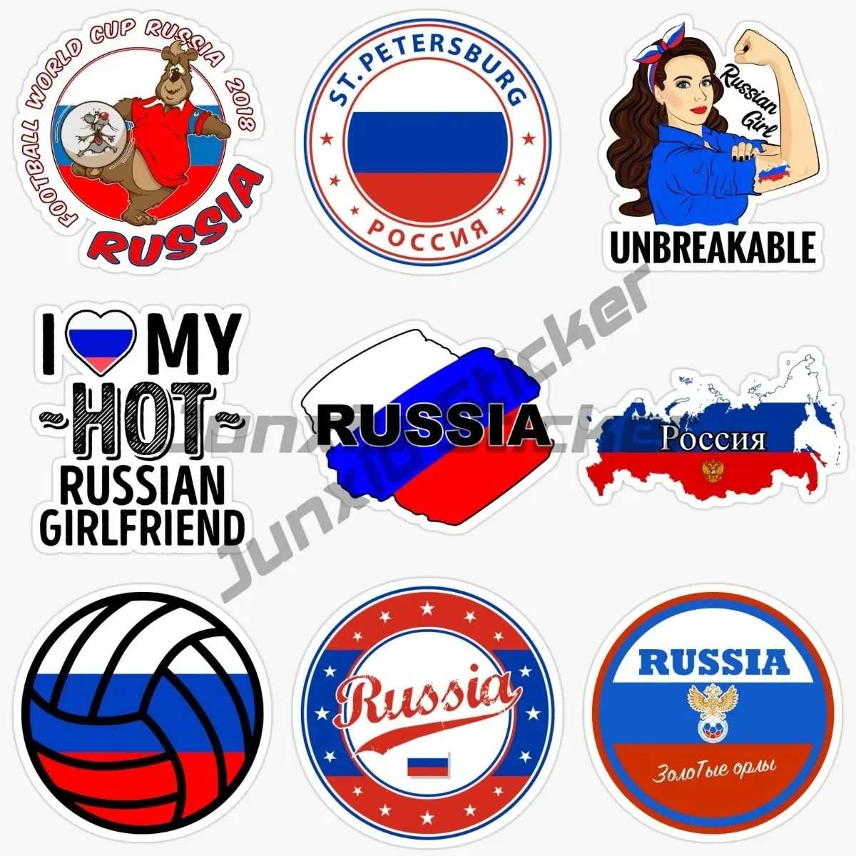 

Personality Russia Flag Map Decal Body Car Sticker Russia Country Code with Flag Sticker for Camper Moto Car Bumper Decor