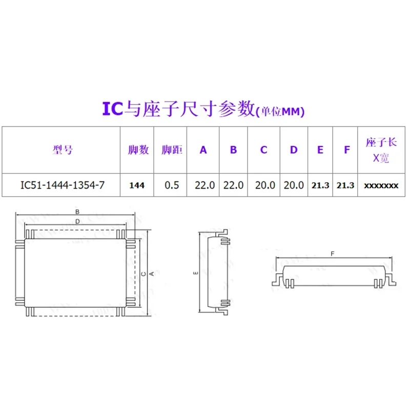 QFP144 Adapter TQFP144 LQFP144 PQFP128 IC Test Socket GP-QFP144-0.5 Programming Adapter 0.5mm Pitch Automotive Tools Car Socket