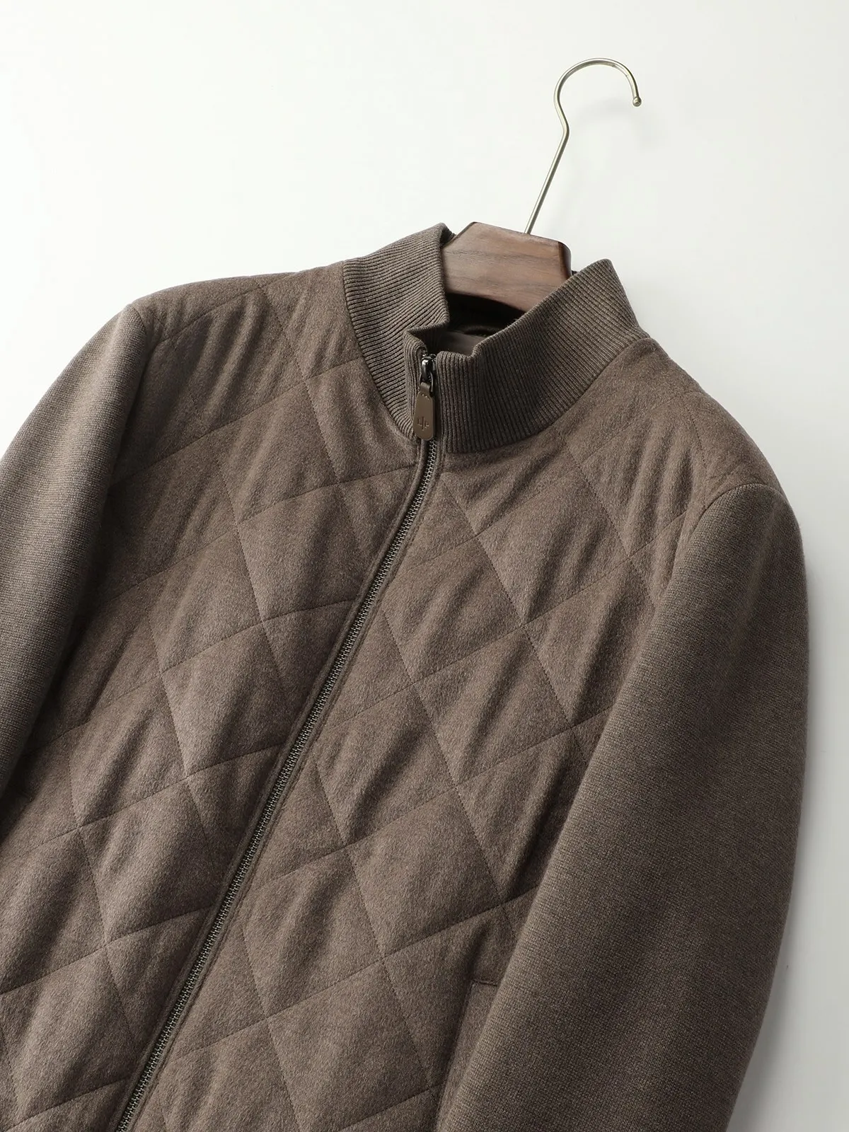 

LP old money wind wool blended splicing knitted stand-up collar jacket 25aw