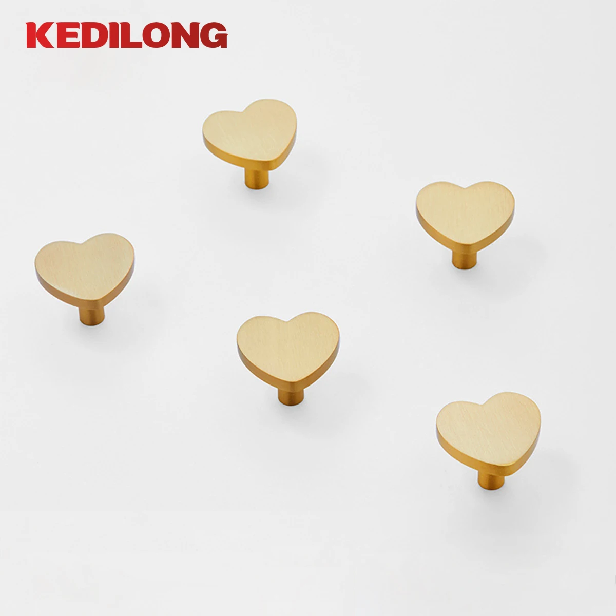 KEDLO-Poignée d'amour en laiton personnalisée, bouton de tiroir, porte d'armoire, chaussure, meuble, créatif, moderne, simple, or, lumière, luxe, cuivre