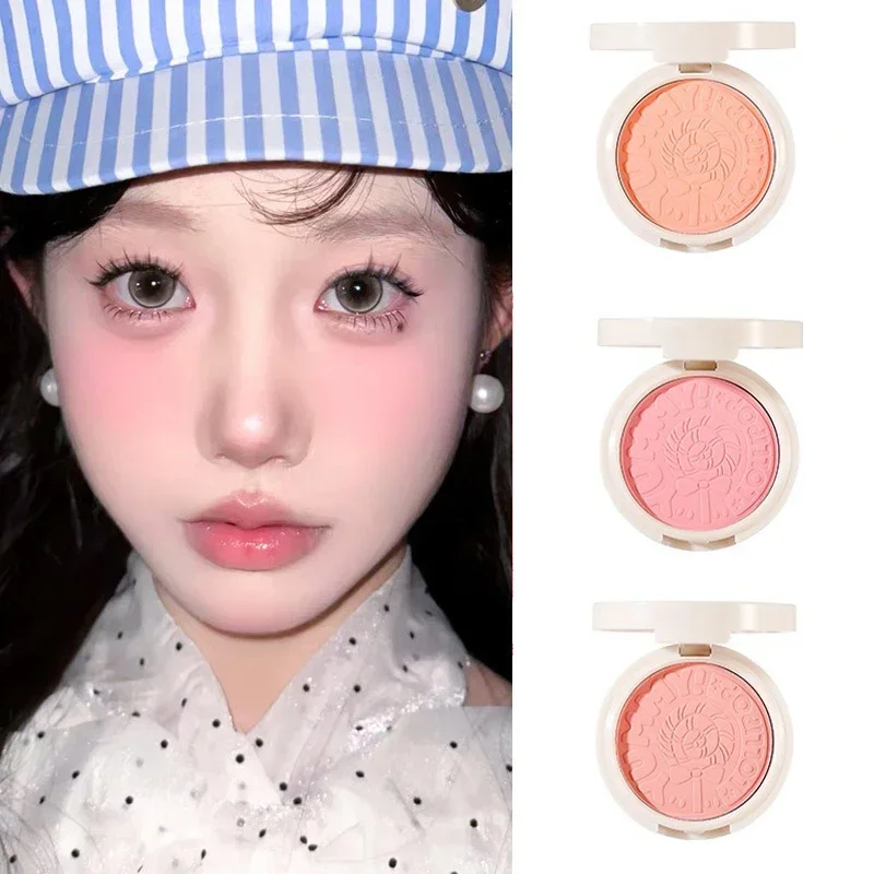 Pink Blush Cream Lip Cheek Matte Nude Nature Beauty Monochrome Multi-purpose Kawaii Makeup Easy To Wear Cheeks Cosmetics Tool