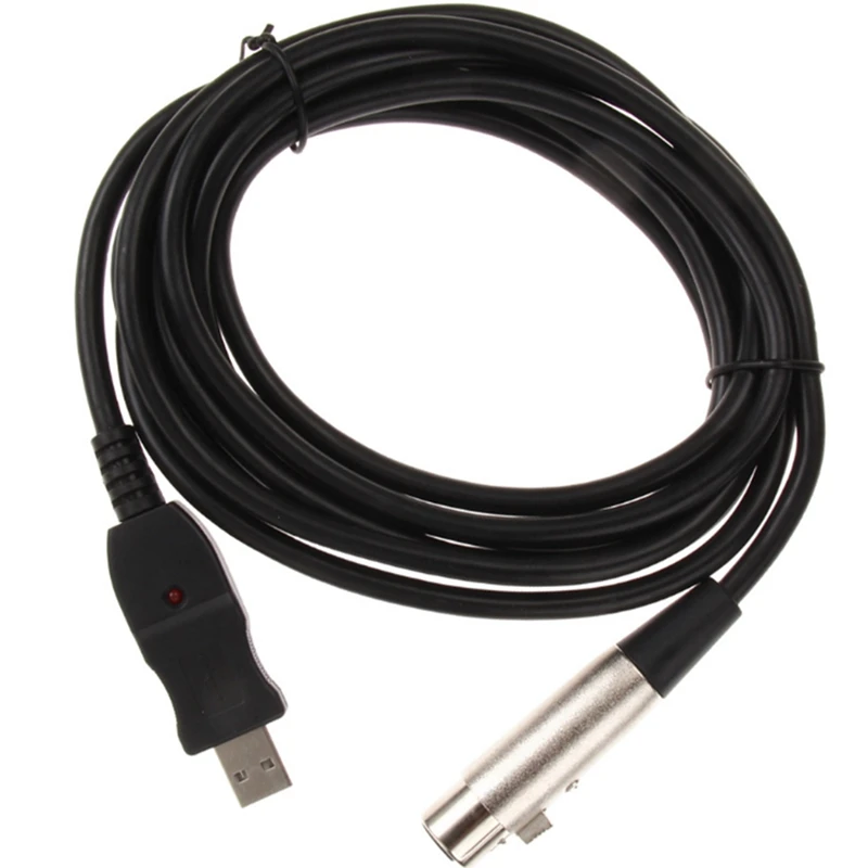 USB Microphone Cable USB Male to XLR Female Mic Link Studio Audio Cable Connector Cords Adapter