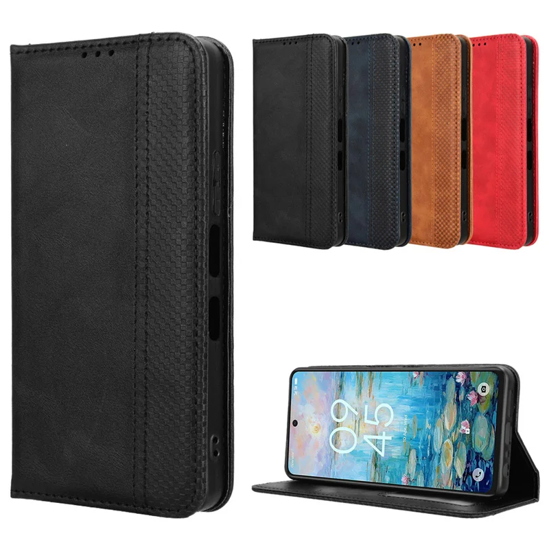 Coque de téléphone en cuir PU avec rabat magnétique, étui portefeuille pour TCL 50, Ncountpaper 5G Pro