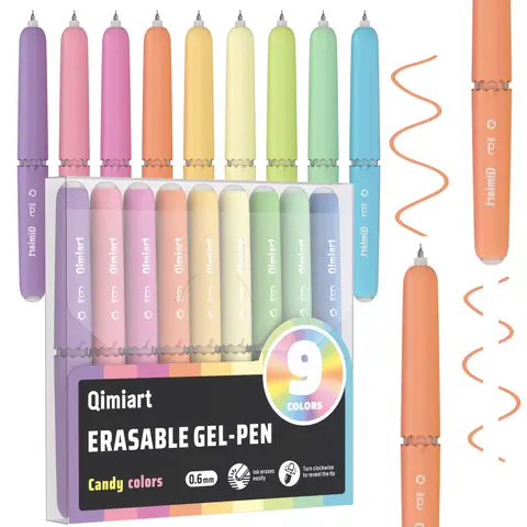 LANGUO 9 Colors Erasable Gel Pen 0.6mm Multi Series Easy Erase Writing School Office Supplies Stationery Cute Office Accessories