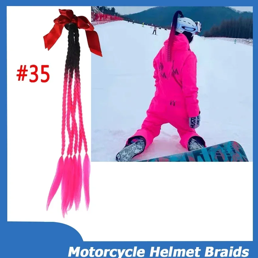 

Motorcycle Helmet Braids Dreadlocks Helmet Dreadlocks Ponytail Braid Motocross Bicycle Punk Hair Decoration Accessories