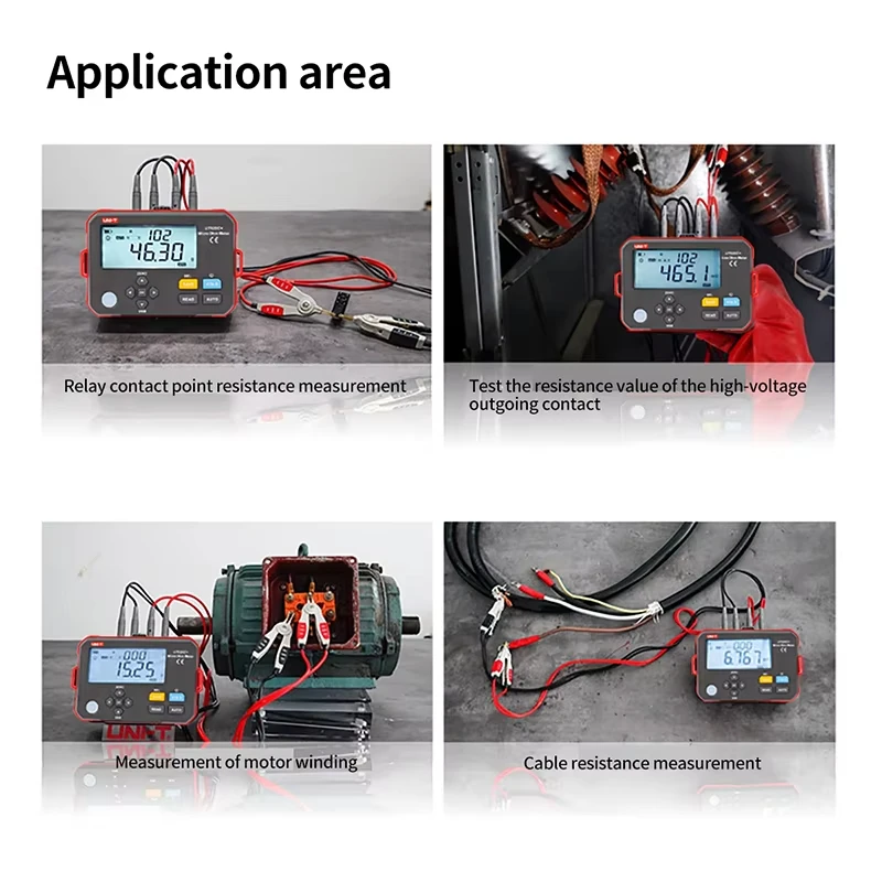 UNI-T UT620C Plus Micro ohmímetro DC probador de baja resistencia 0.001mΩ ~ 300.0kΩ rango automático y Manual medidor de ohmios Digital profesional