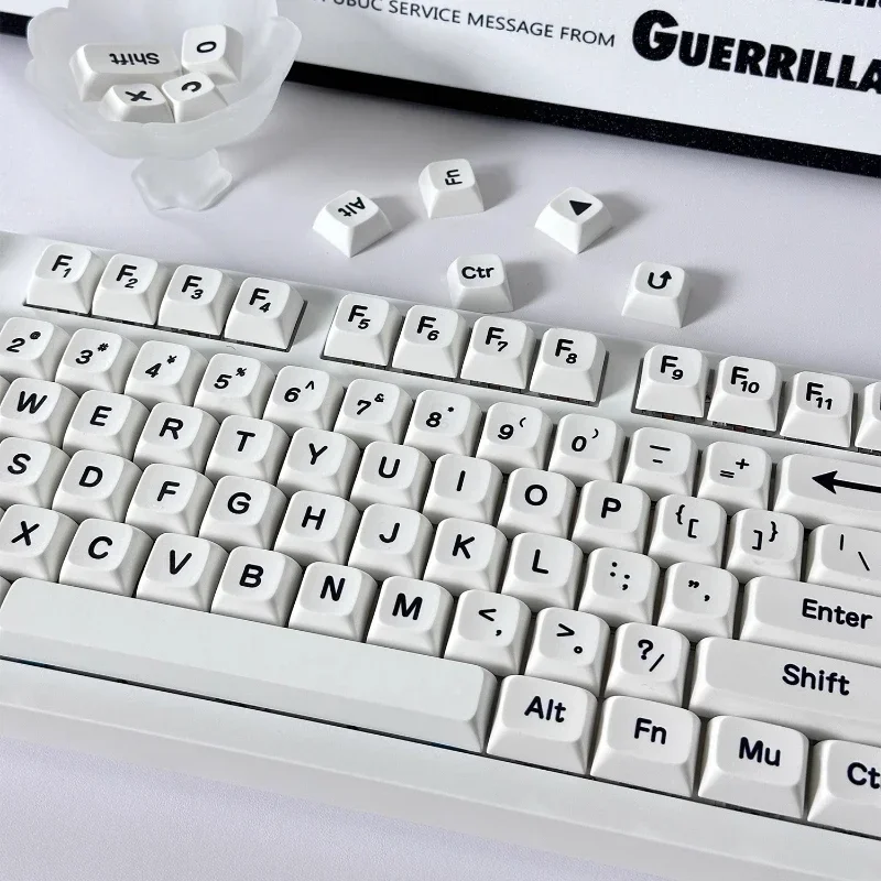 Estilo simples Keycaps Set, PBT Sublimação XDA Profile, Acessórios Teclado Mecânico, Custom Custom Caps Key