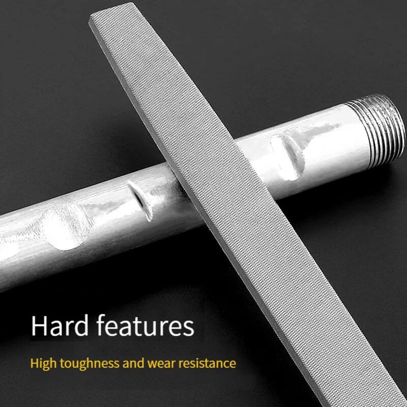 1Pcs Metal File Set 6-10InchProfessional Carbon Steel File Includes Flat/Half-Round Work For Metal, Wood And More Tool image 5