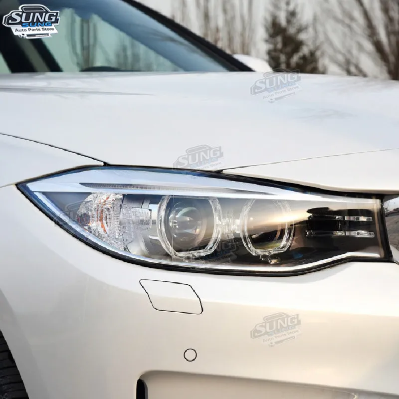 

2 pcs For BMW 3 Series G20 G21 F30 F31 F34 Car Headlight Black Protective Film Protection Transparent TPU Sticker Accessories